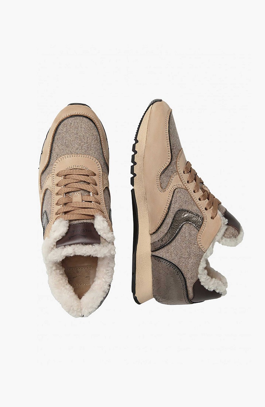 Women VOILE BLANCHE | Fur-Lining Wool Sneakers Julia