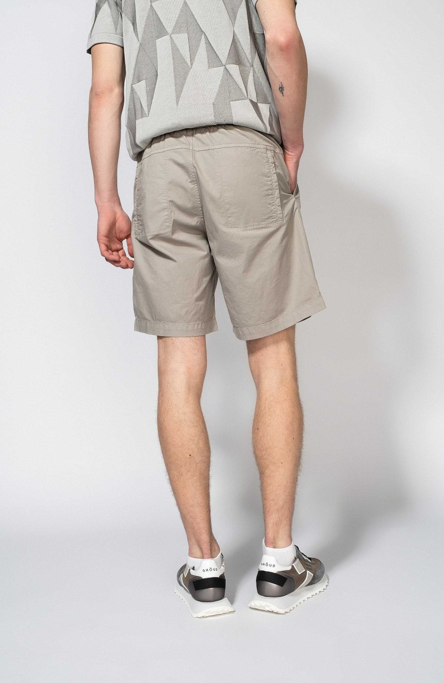 Men DIRK BIKKEMBERGS | Drawstring Cotton Bermuda Shorts