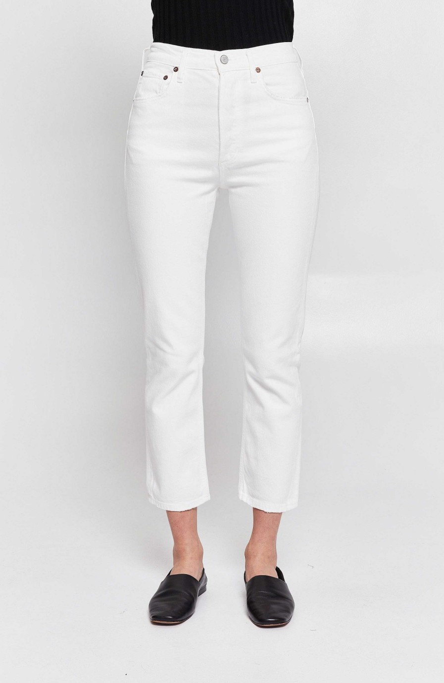 Women AGOLDE | Straight Cropped Jeans Riley