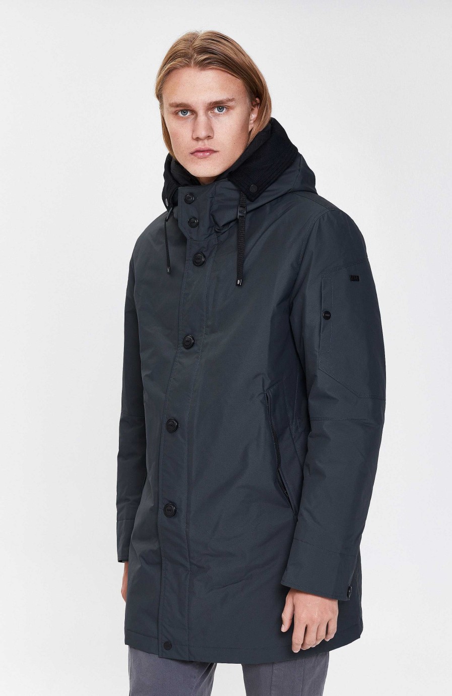 Men DUNO | Technical Quilted Parka-Transformer Cosmos