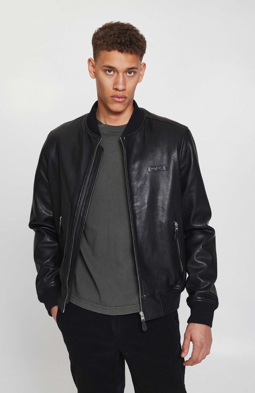 Men AERONAUTICA MILITARE | Leather Bomber Jacket