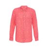 Men 120% LINO | Printed Long Sleeve Linen Shirt