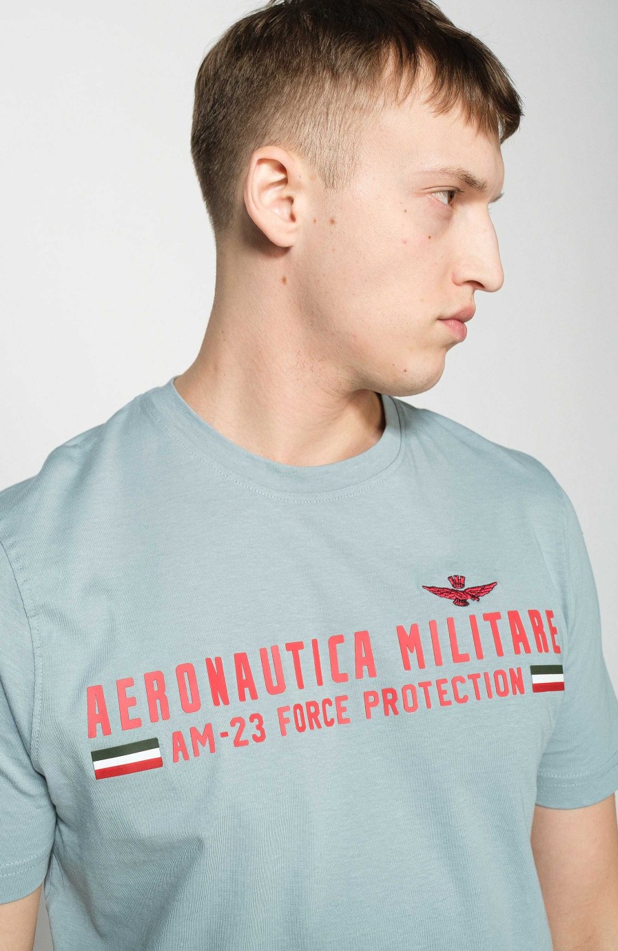 Men AERONAUTICA MILITARE | Logo-Print Cotton T-Shirt