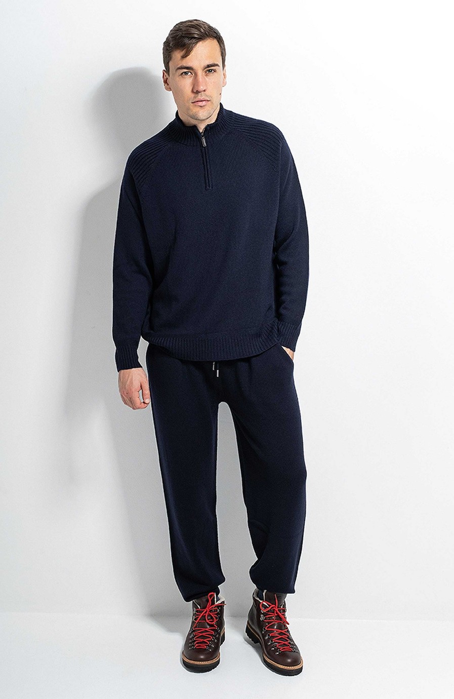 Men JOHNSTONS OF ELGIN | Half-Zipped Merino Sweater