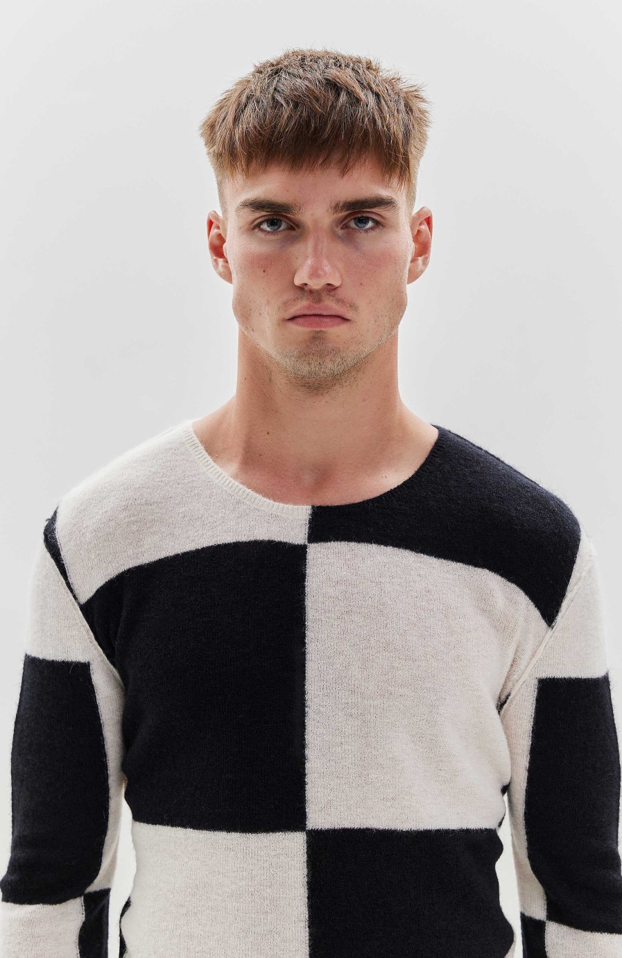 Men TIGER OF SWEDEN | Checked Alpaca-Knit Pullover Reinel