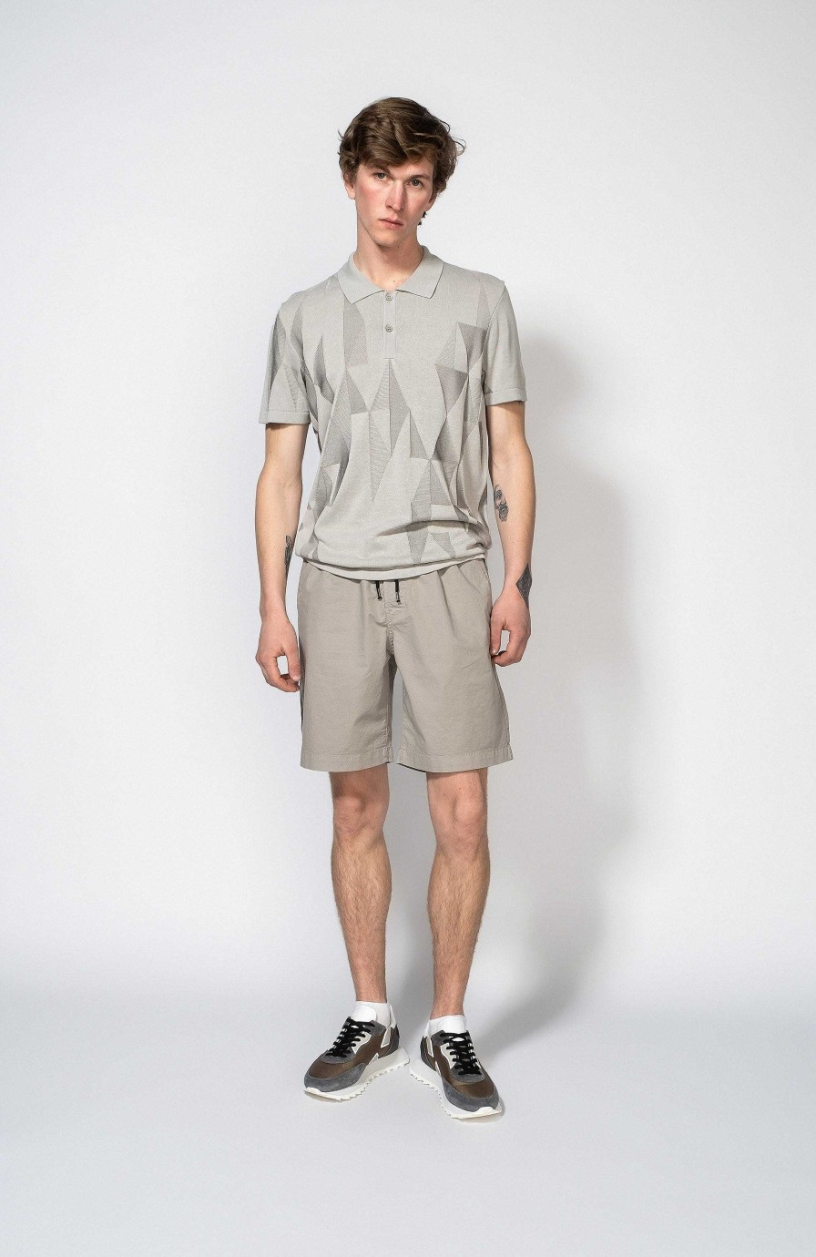 Men DIRK BIKKEMBERGS | Drawstring Cotton Bermuda Shorts