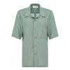 Men BEIGE BROWN | Short-Sleeve Patch-Pocket Linen Shirt