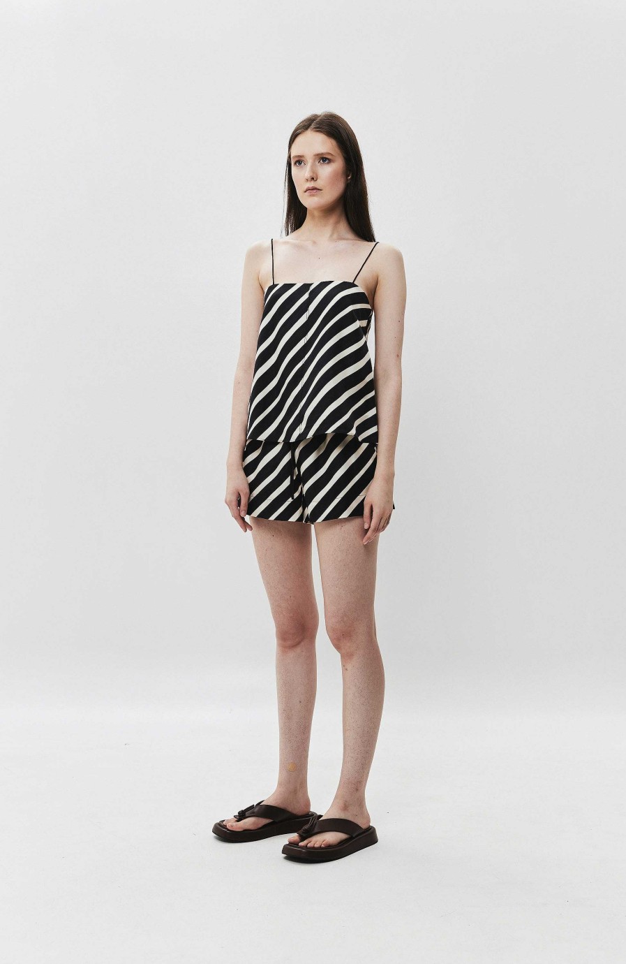 Women HOUSE OF DAGMAR | Striped Silk Shorts