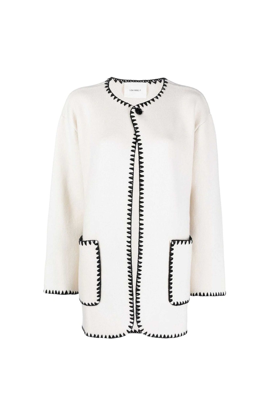 Women LISA YANG | Contrast Stich Cardigan Joline