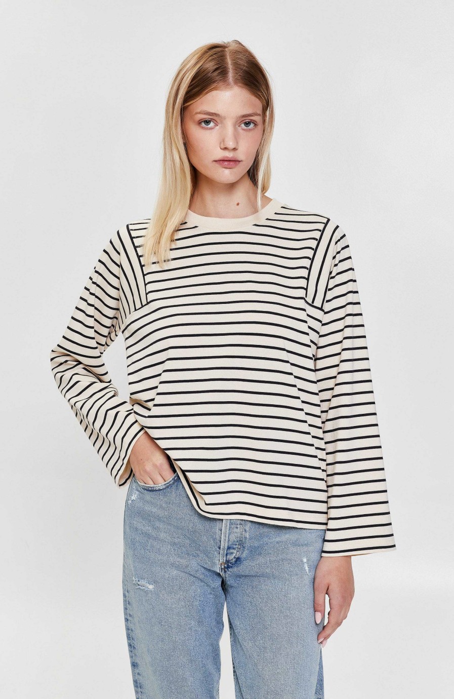 Women HOUSE OF DAGMAR | Striped Long-Sleeve Top Elly