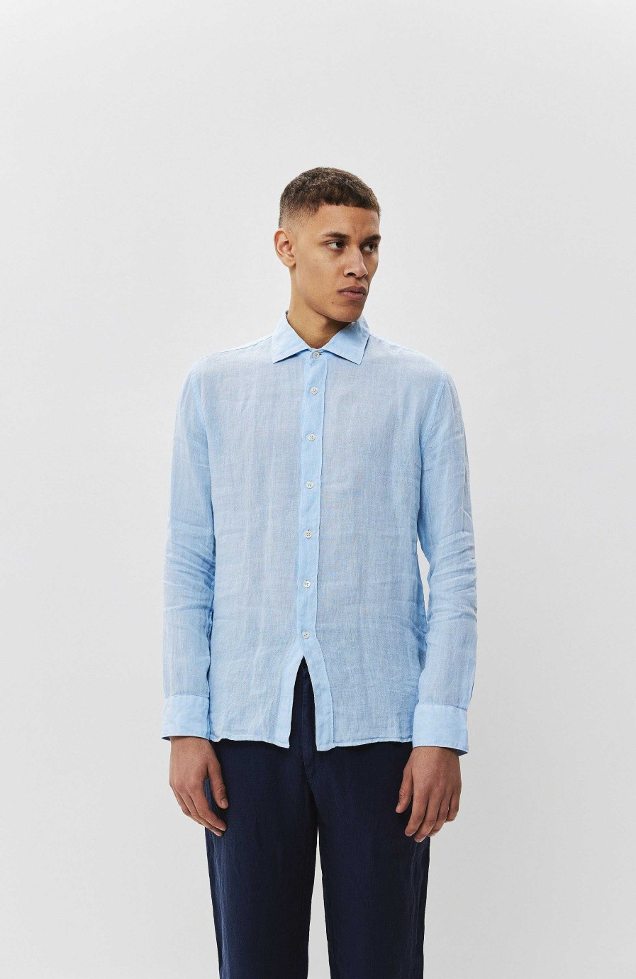 Men 120% LINO | Long Sleeve Linen Shirt