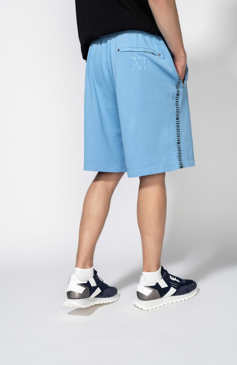 Men DIRK BIKKEMBERGS | Logo Side-Stripe Jersey Shorts