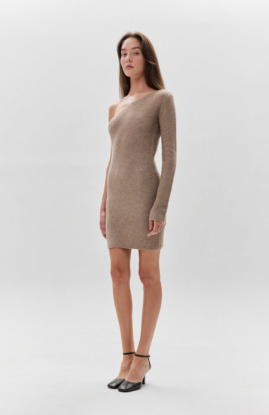 Women LISA YANG | Single-Sleeve Cashmere Dress Alaia