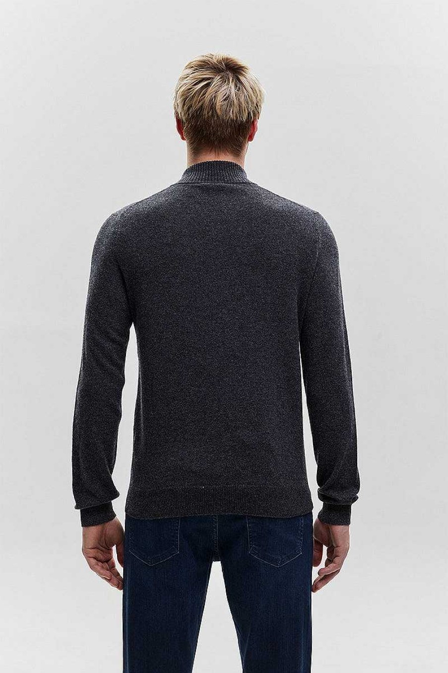 Men FTC CASHMERE | Highneck Zipped Cardigan