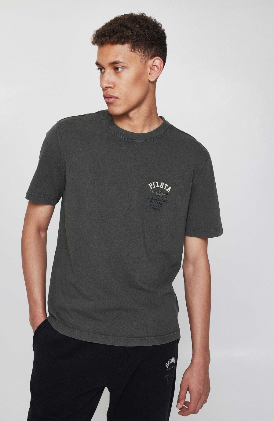 Men AERONAUTICA MILITARE | Embroidered Loose Fit T-Shirt