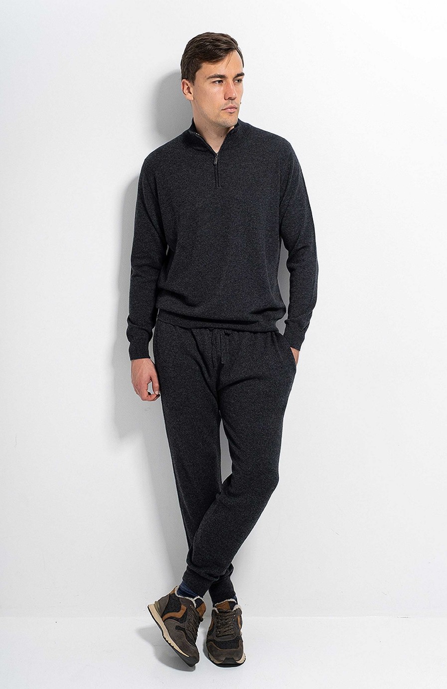 Men JOHNSTONS OF ELGIN | Half-Zipped Cashmere Sweater