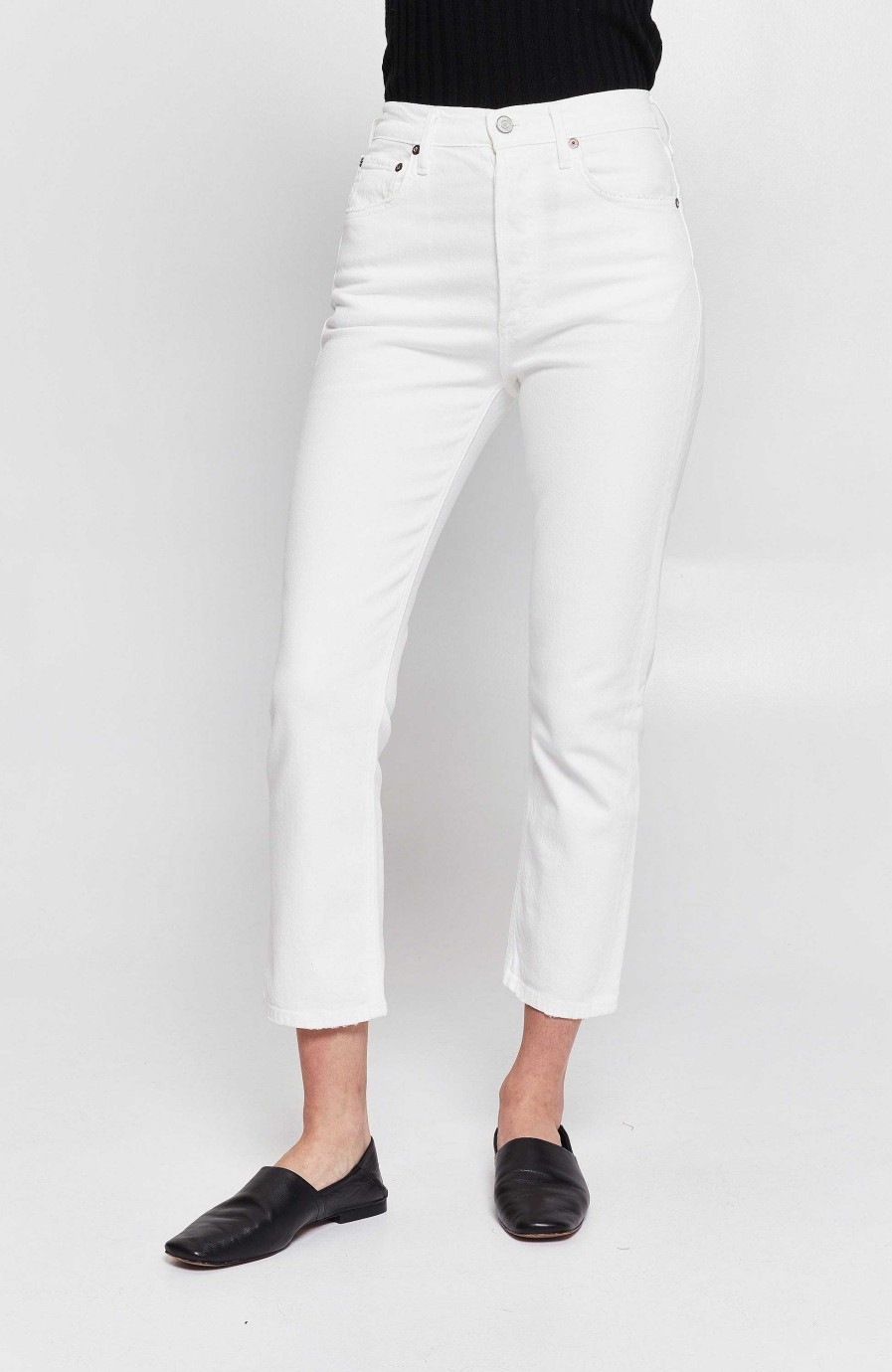 Women AGOLDE | Straight Cropped Jeans Riley