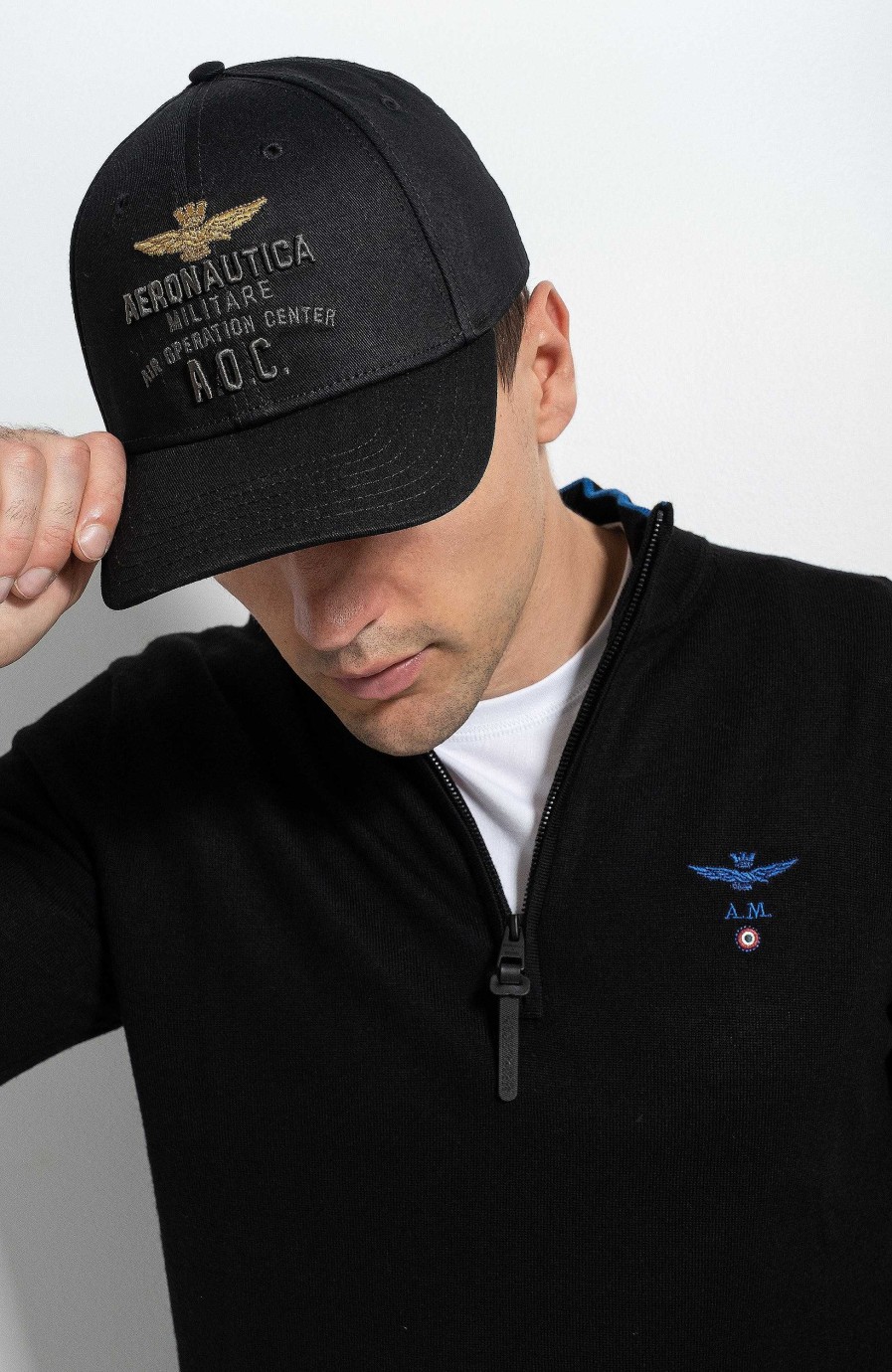 Men AERONAUTICA MILITARE | Logo-Embroidered Cotton Cap