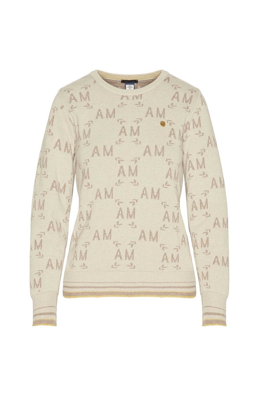 Women AERONAUTICA MILITARE | Logo-Pattern Roundneck Sweater