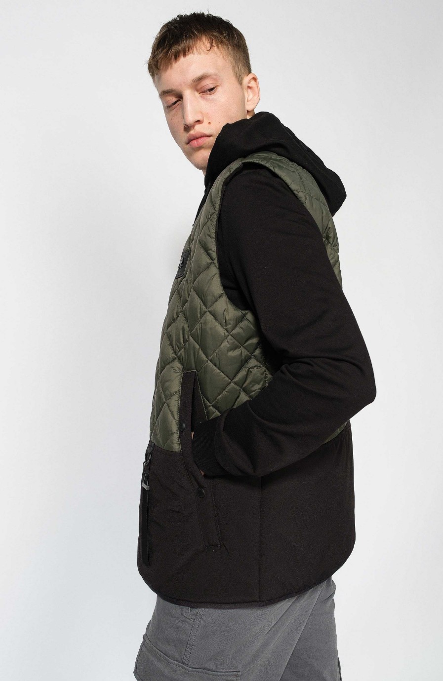 Men MOOSE KNUCKLES | Logo-Patch Padded Vest Clearwater