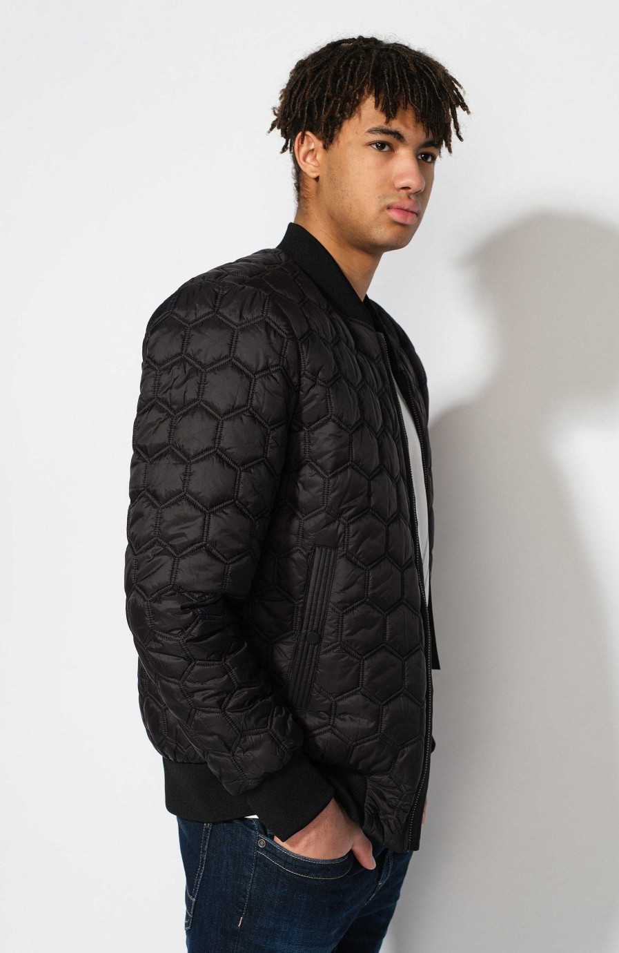 Men MOOSE KNUCKLES | Honeycomb-Stitched Quilt Jacket Bahia