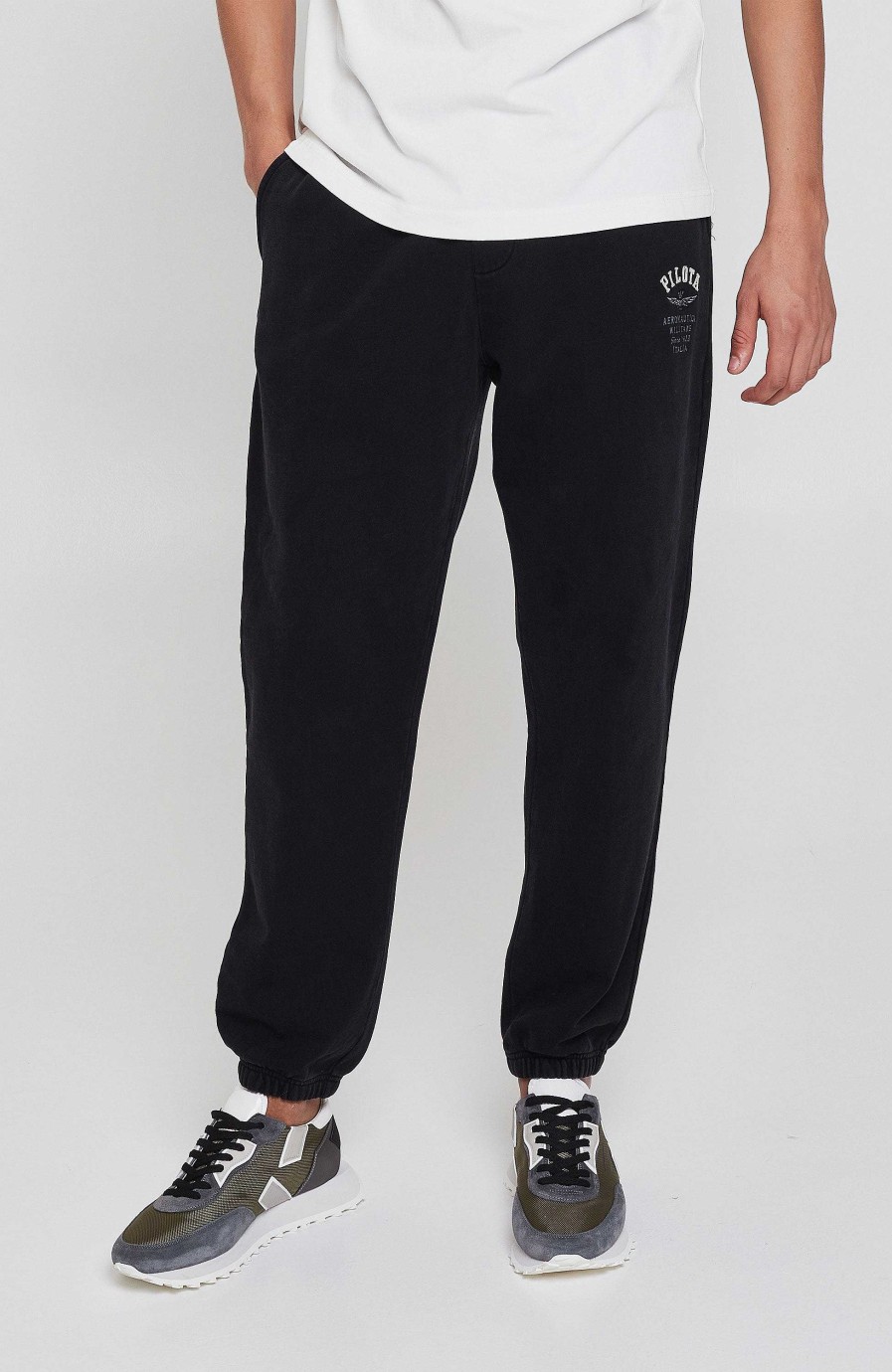 Men AERONAUTICA MILITARE | Garment-Dyed Cotton Sweatpants