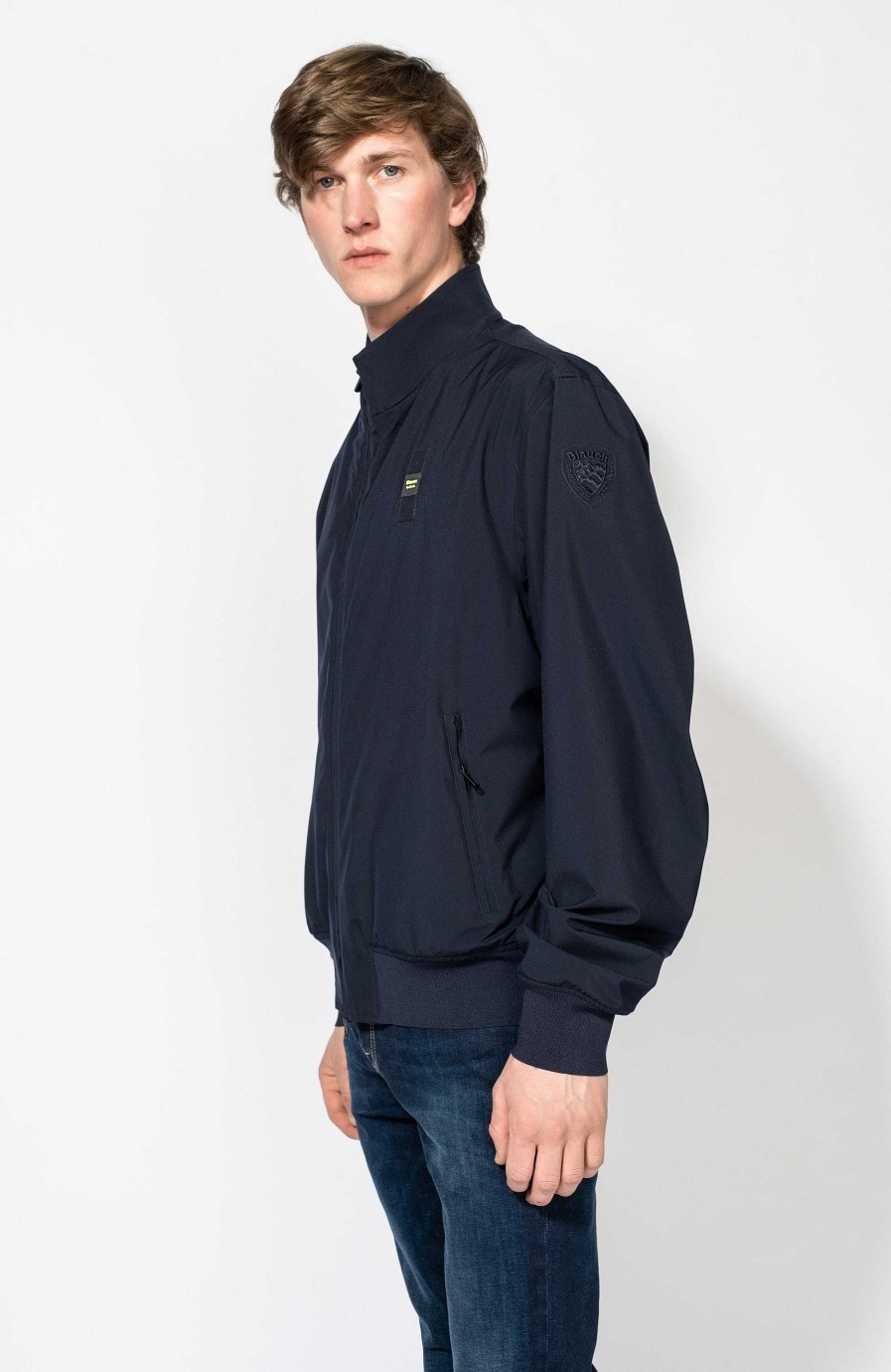 Men BLAUER | Lightweight Neoprene Bomber Jacket Alfredo