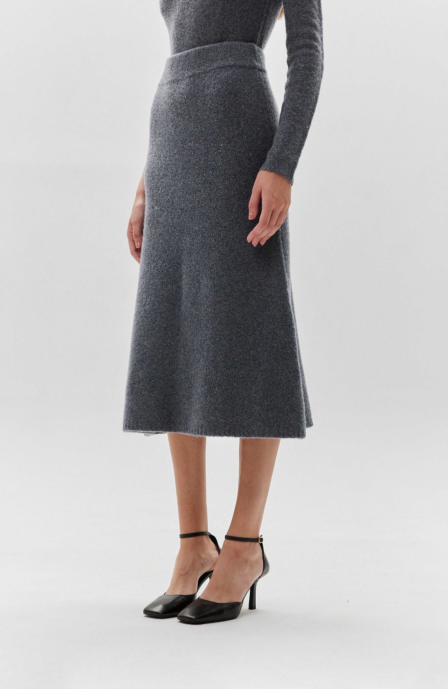 Women LISA YANG | Cashmere Boucle Skirt Kael