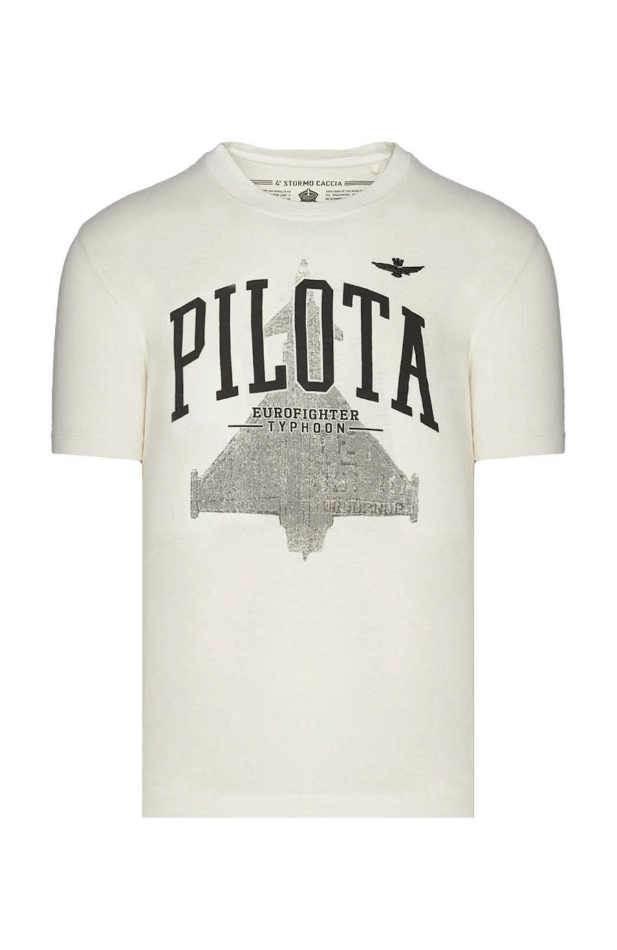 Men AERONAUTICA MILITARE | Plane-Print Cotton T-Shirt