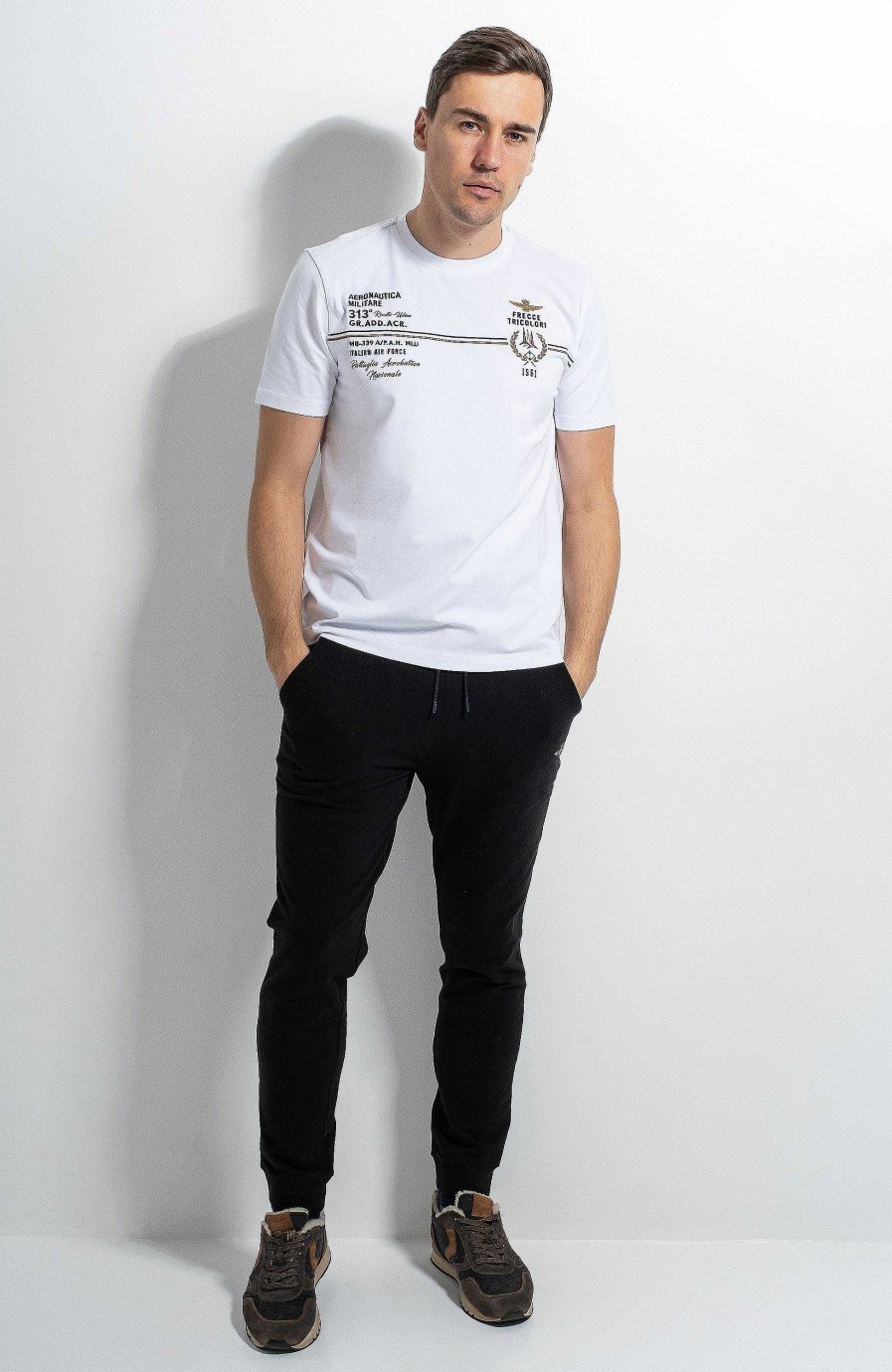 Men AERONAUTICA MILITARE | Embroidered Cotton T-Shirt