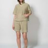 Women FTC CASHMERE | Short-Sleeve Cashmere Hoodie