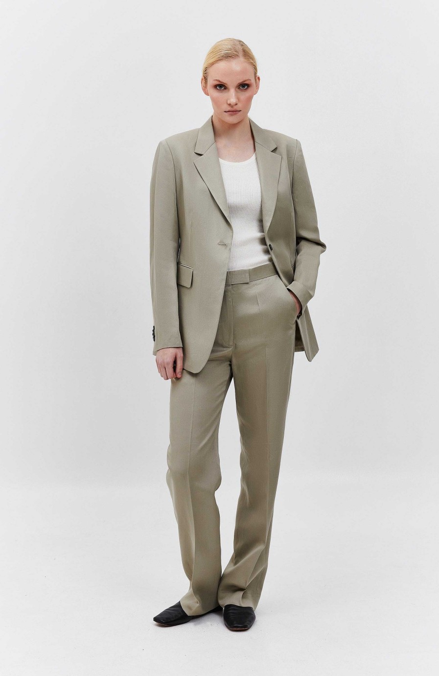 Women TIGER OF SWEDEN | Straight-Fit Linen Trousers Fragria