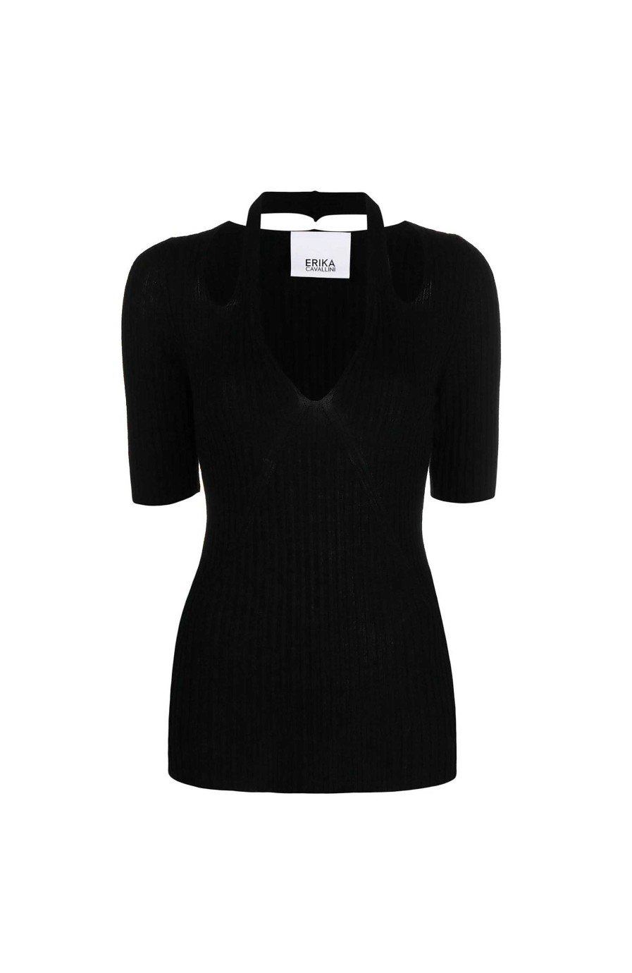 Women ERIKA CAVALLINI | V-Neck Ribbed Top