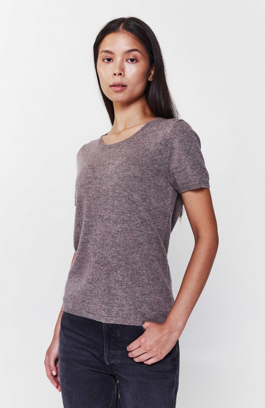 Women FTC CASHMERE | Short-Sleeve Cashmere Top