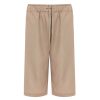 Men BEIGE BROWN | Drawstring Linen Shorts