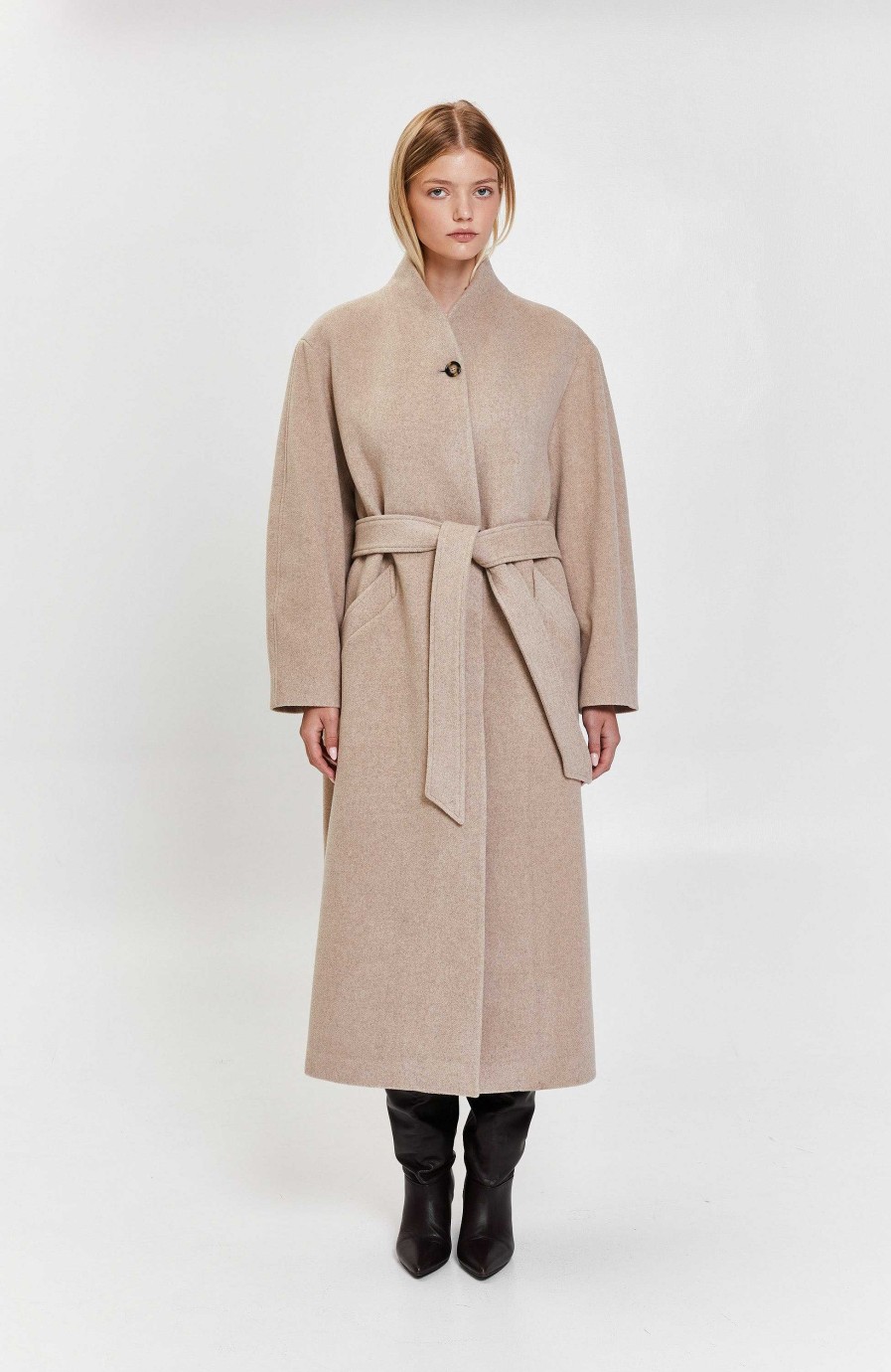 Women HOUSE OF DAGMAR | Belted Relaxed Coat Cameron