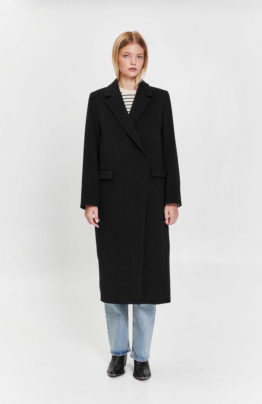 Women HOUSE OF DAGMAR | Double-Breasted Wool Coat Anissa