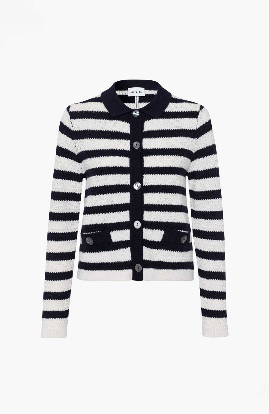 Women FTC CASHMERE | Striped Cardigan-Jacket