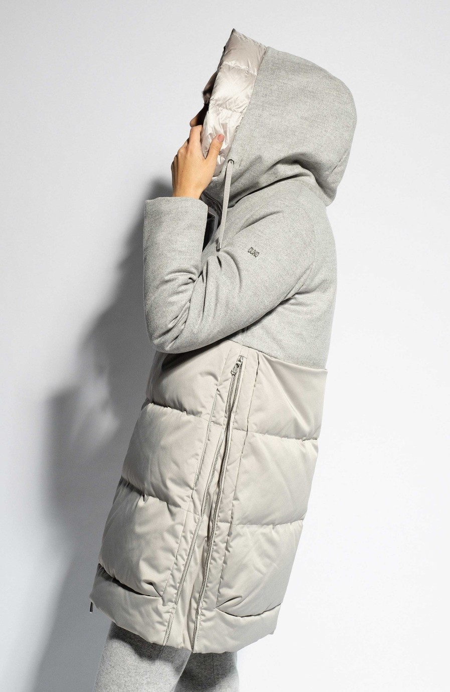 Women DUNO | Bi-Material Quilted Coat Talia