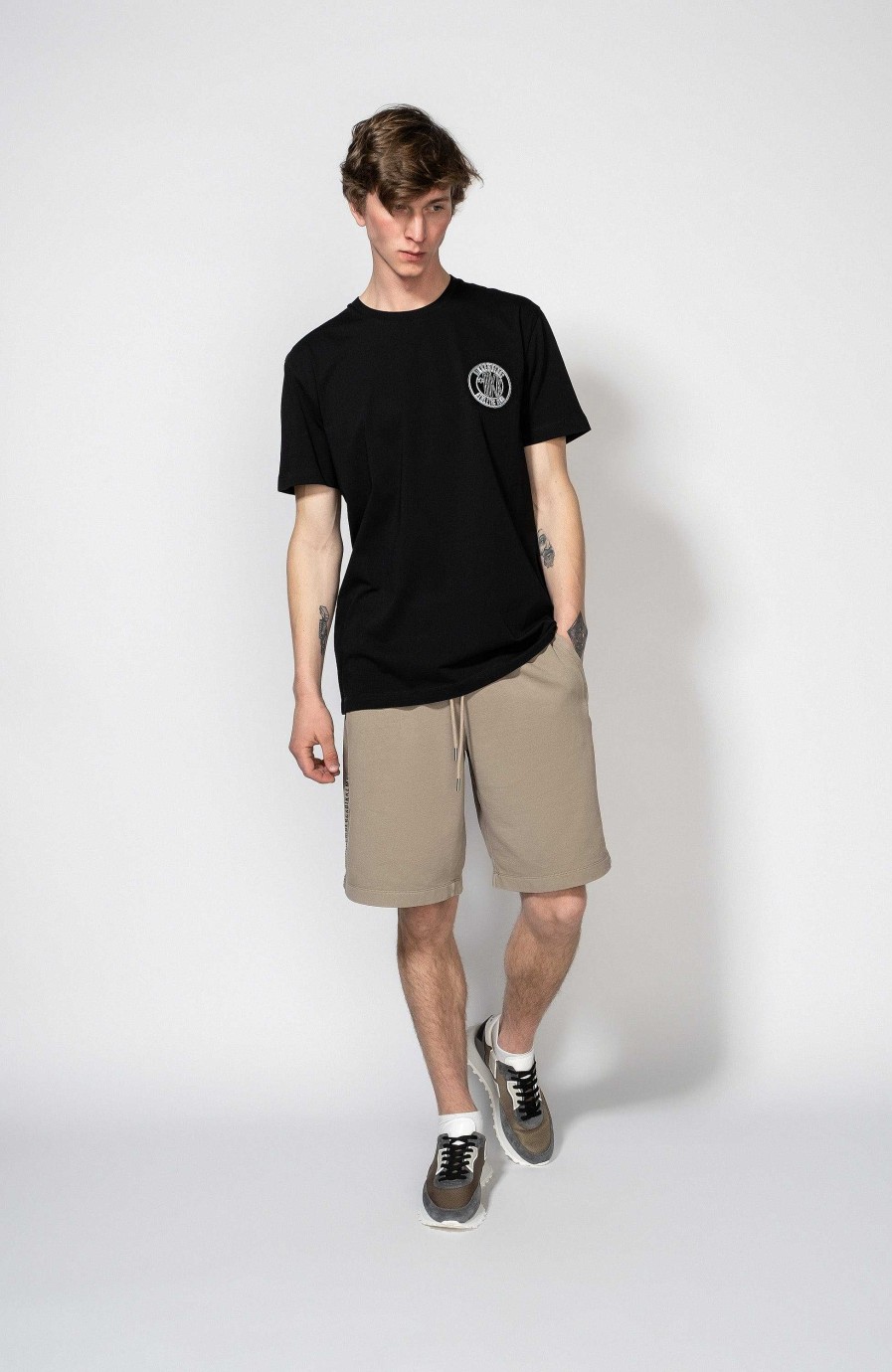 Men DIRK BIKKEMBERGS | Logo Side-Stripe Jersey Shorts