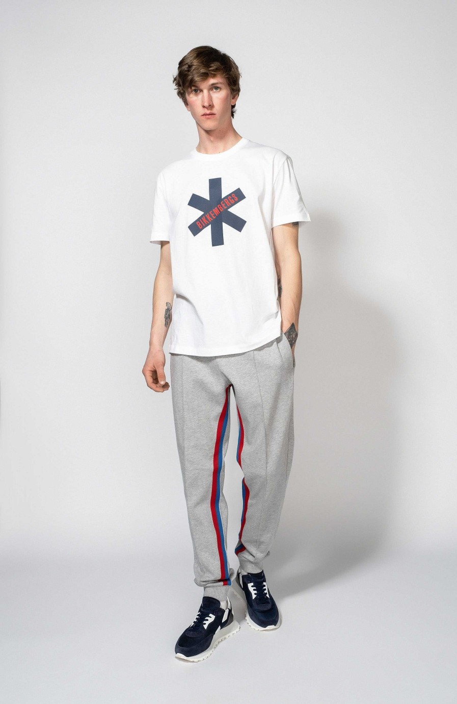 Men DIRK BIKKEMBERGS | Logo-Graphic Patern T-Shirt