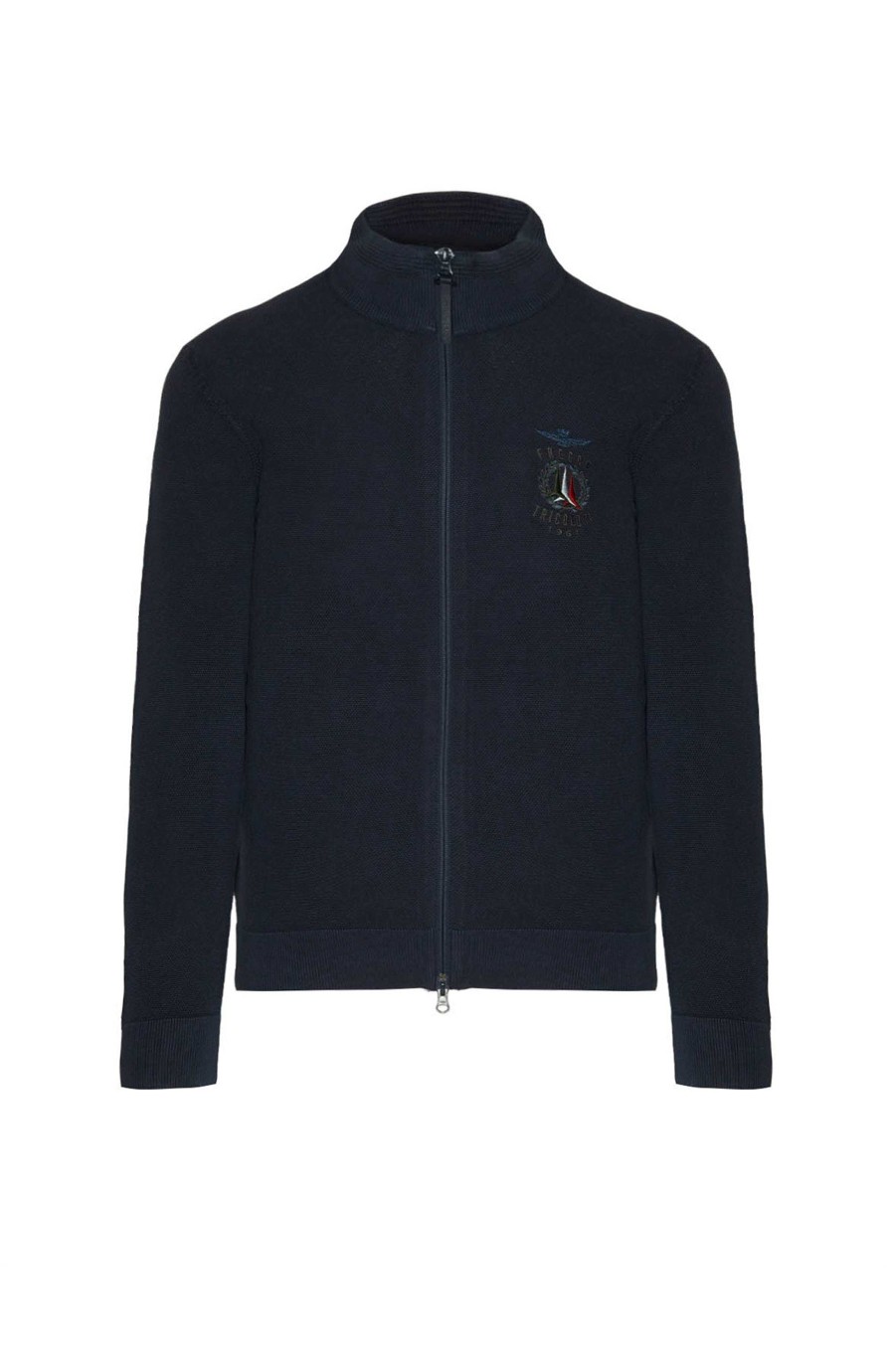 Men AERONAUTICA MILITARE | Logo-Embroidered Zipped Cardigan