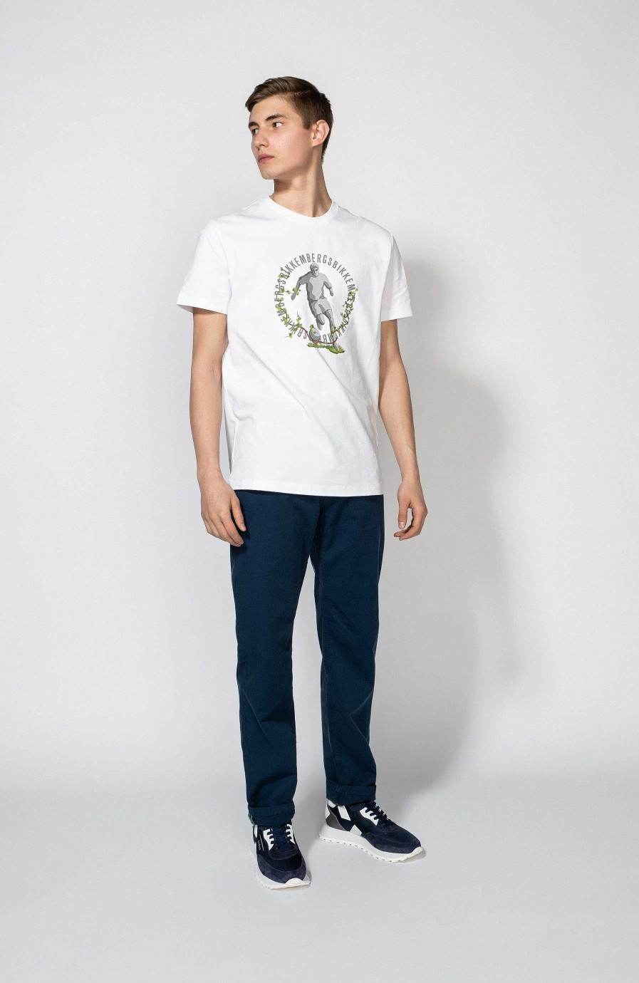 Men DIRK BIKKEMBERGS | Logo-Emblem Print T-Shirt