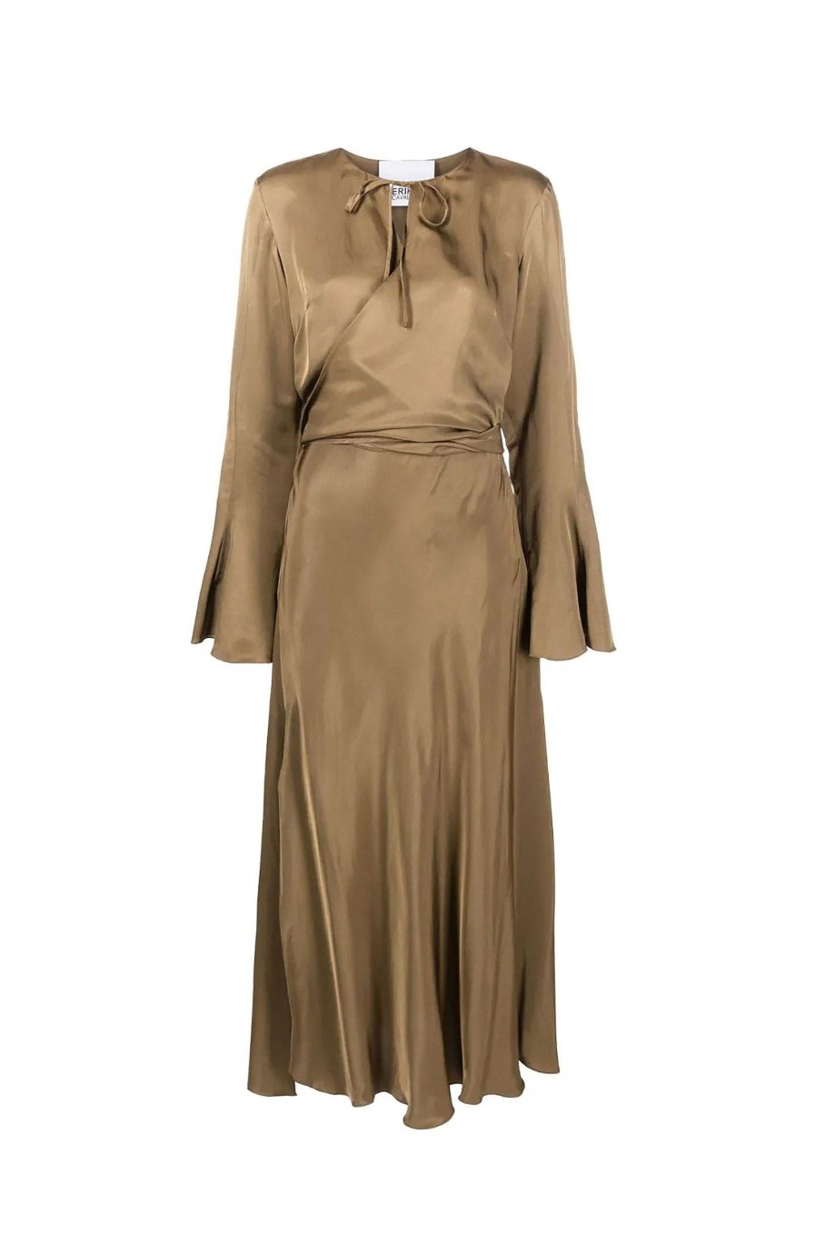 Women ERIKA CAVALLINI | Wrap-Design Satin-Finish Dress