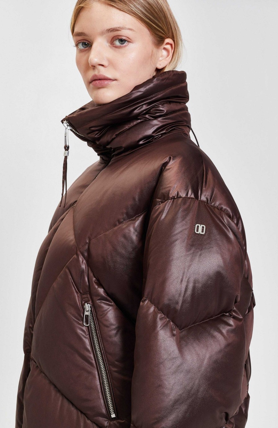 Women DUNO | Geometric Quilted Down Jacket Aster