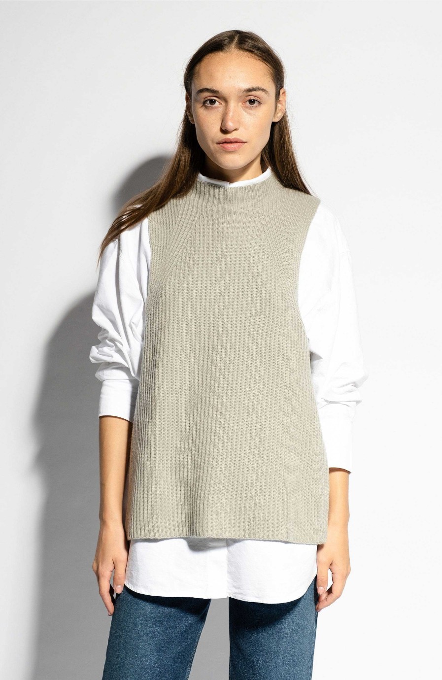 Women FTC CASHMERE | Mockneck Cashmere Vest