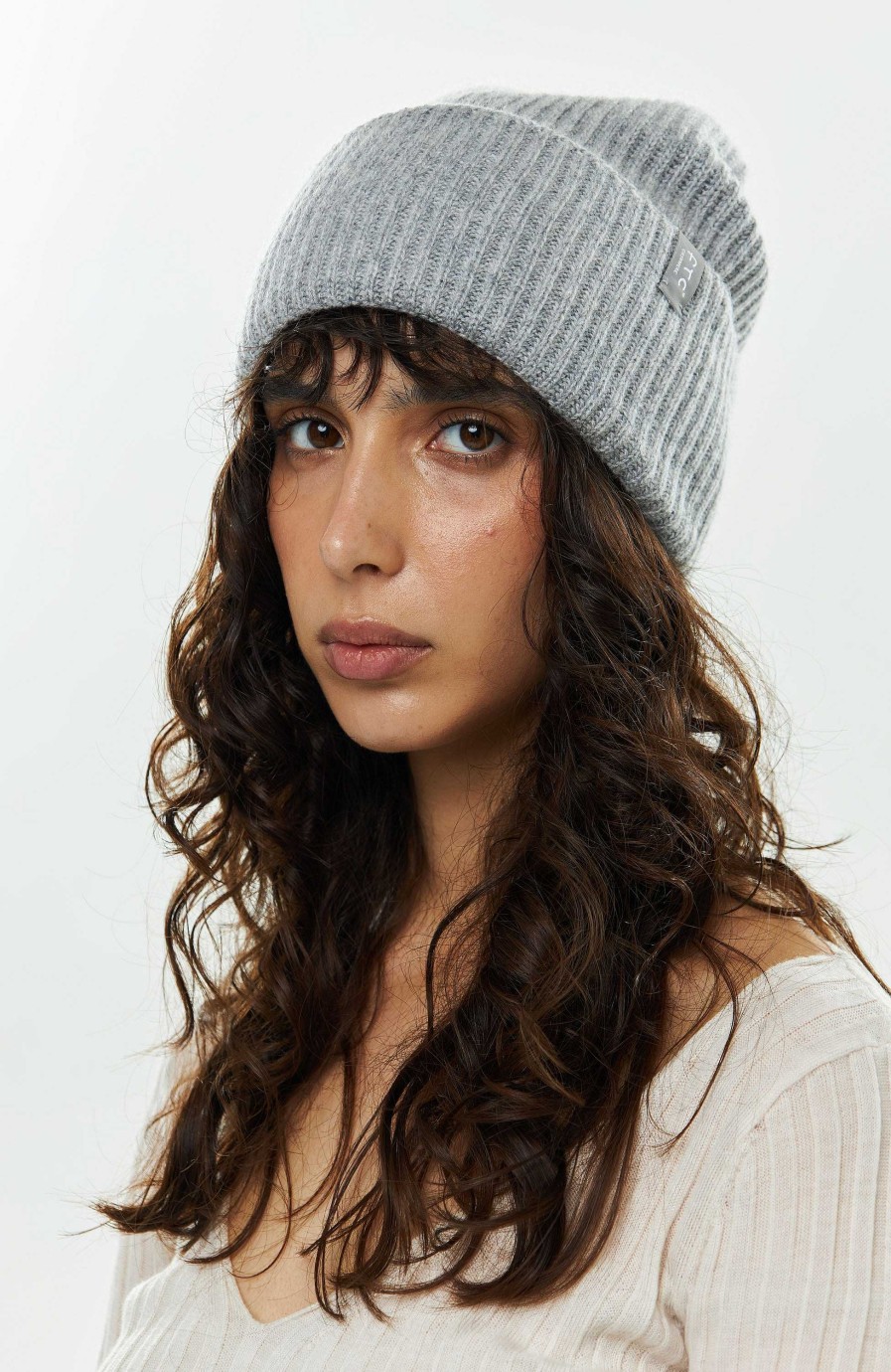 Women FTC CASHMERE | Turn-Up Knitted Beanie