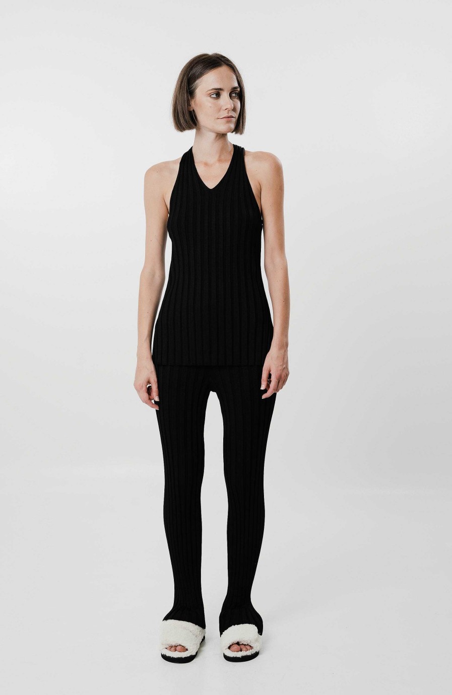 Women HOUSE OF DAGMAR | Cross-Back Ribbed Top Marion