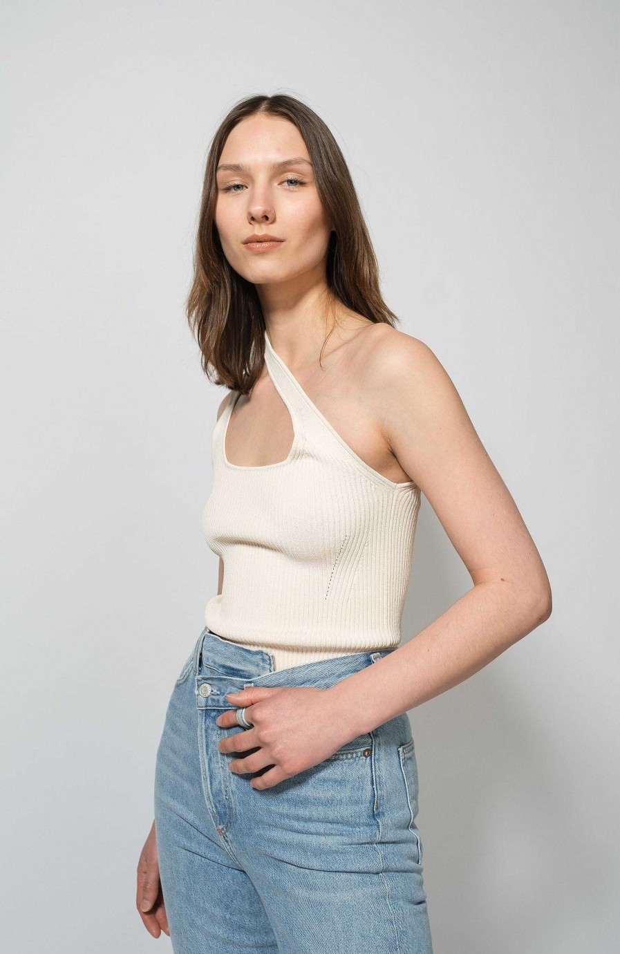 Women ERIKA CAVALLINI | Assymetric Ribbed Top