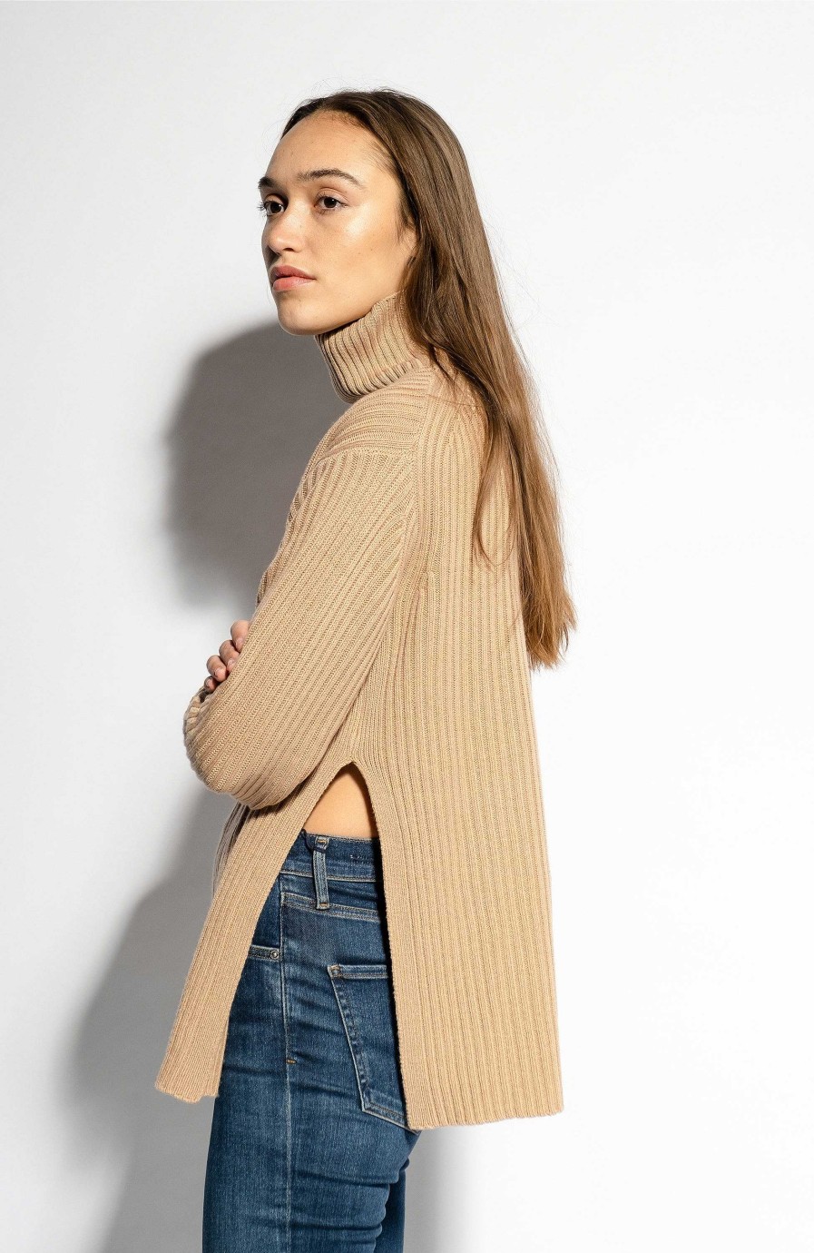 Women FTC CASHMERE | Highneck Cashmere-Blend Pullover